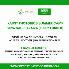KAUST Photonics Summer Camp 2026 – Fully Funded Research Internship in Saudi Arabia